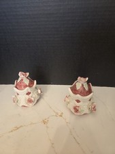 Rose Salt And Pepper Shakers Victorian Decor