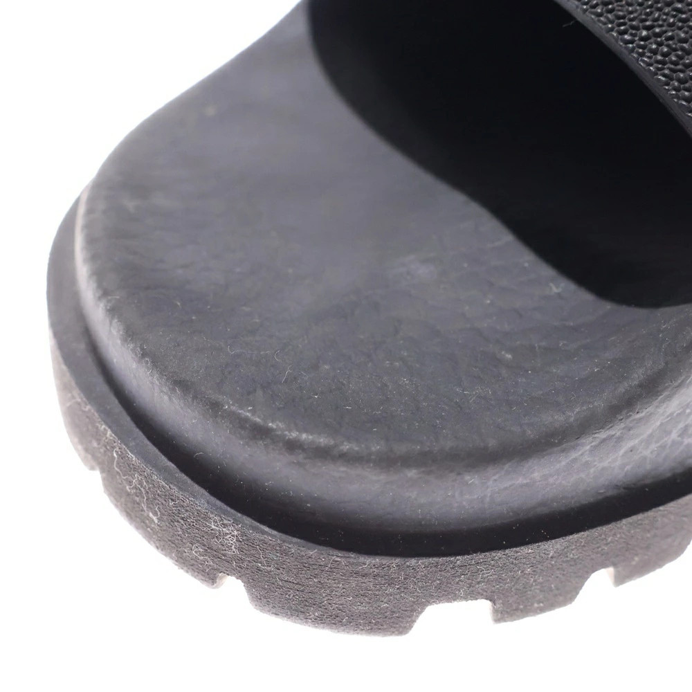 GUCCI Sherry Line Rubber Slide Flat Shower Sandals Shoes Black [Condition B] [Co thumbnail 6