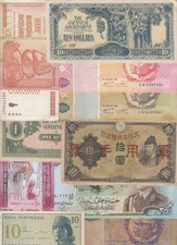 World Banknotes, Lot of 10, Mixed Collection, WBN-170