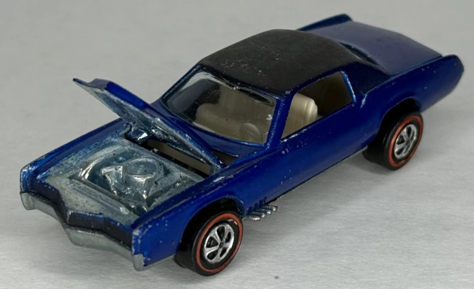 Hot Wheels Redline Custom Eldorado Spectraflame Azul 1968 - EUA Original Sweet 16 - Imagem 4 de 4