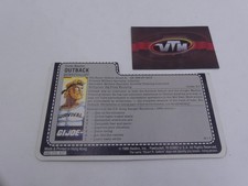 Vintage 1987 G.I. Joe Outback File Card Hasbro ARAH Survivalist Original
