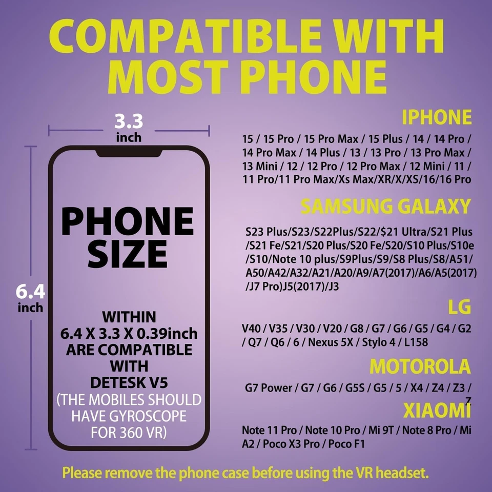 DESTEK V5 VR Headset for Phone with Controller, Anti-Blue light 110° FOV - White - Image 3 of 4