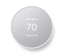 Google Nest Thermostat Snow (GA01334-US) – Smart Wi-Fi Thermostat –