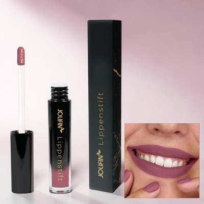 Jolifin Liquid Lippenstift Matt Rosewood Emotion Kussecht Vegan Jojobaöl Vitamin