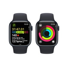 Apple Watch Series 9 Aluminum 41mm GPS Only, No LTE  Black Silver Very Good 