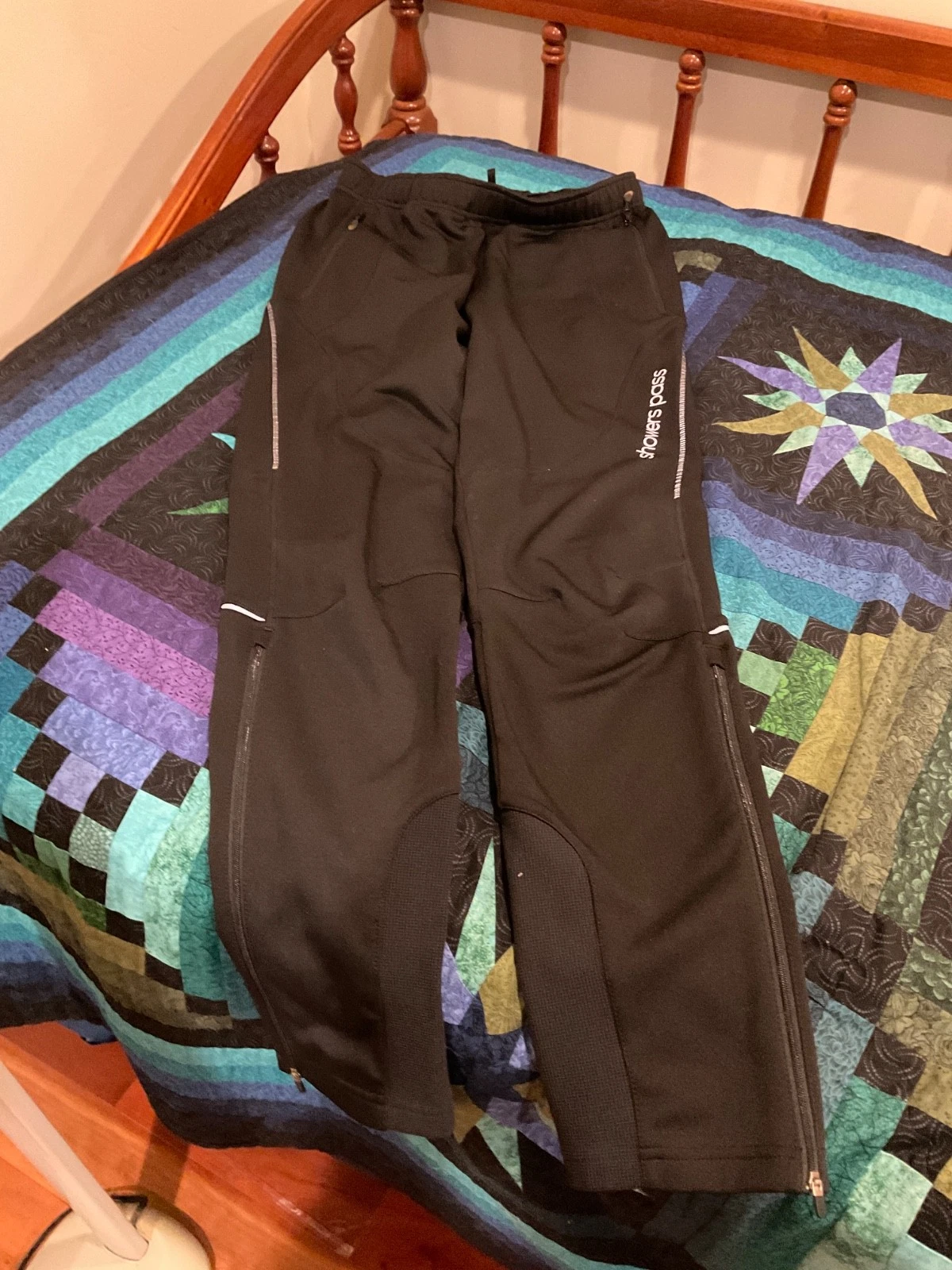 showers pass mens track pants small black