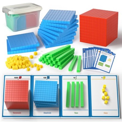 Base Ten Blocks Place Value Chart Math Manipulatives Counting Education