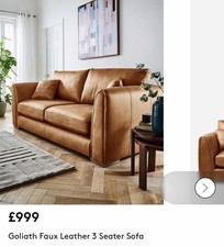  Leather 3 Seater Sofa (pristine)