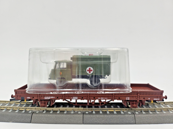 Tillig 14760, Niederbordwg. KS Bel. Mit Robur LO 1801 Der NVA DR Ep.Iv TT #R4B2-image