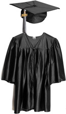 Shiny Child Graduation Cap, Gown, Tassel and 2026 Charm Set, Kindergarten Gradua