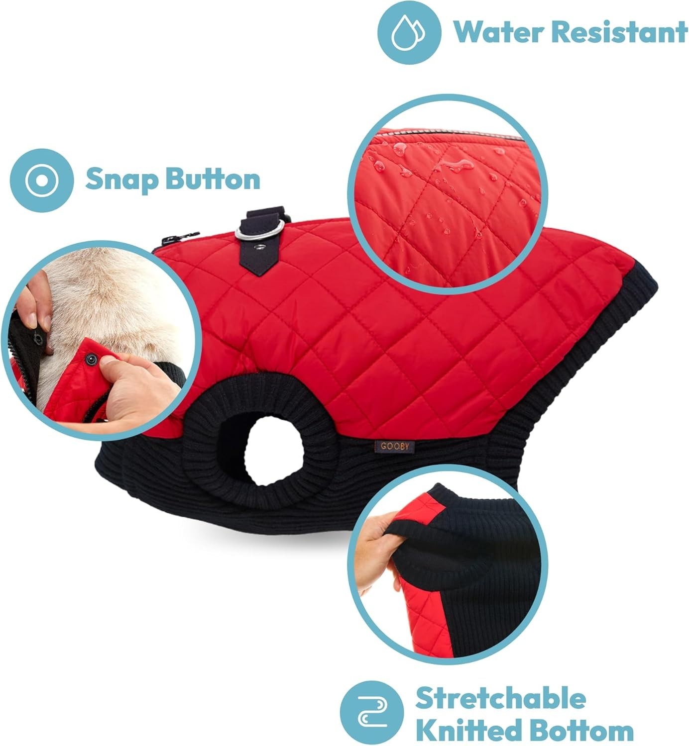 Gooby Fashion Vest Dog Jacket - Warm Zip Up Bomber