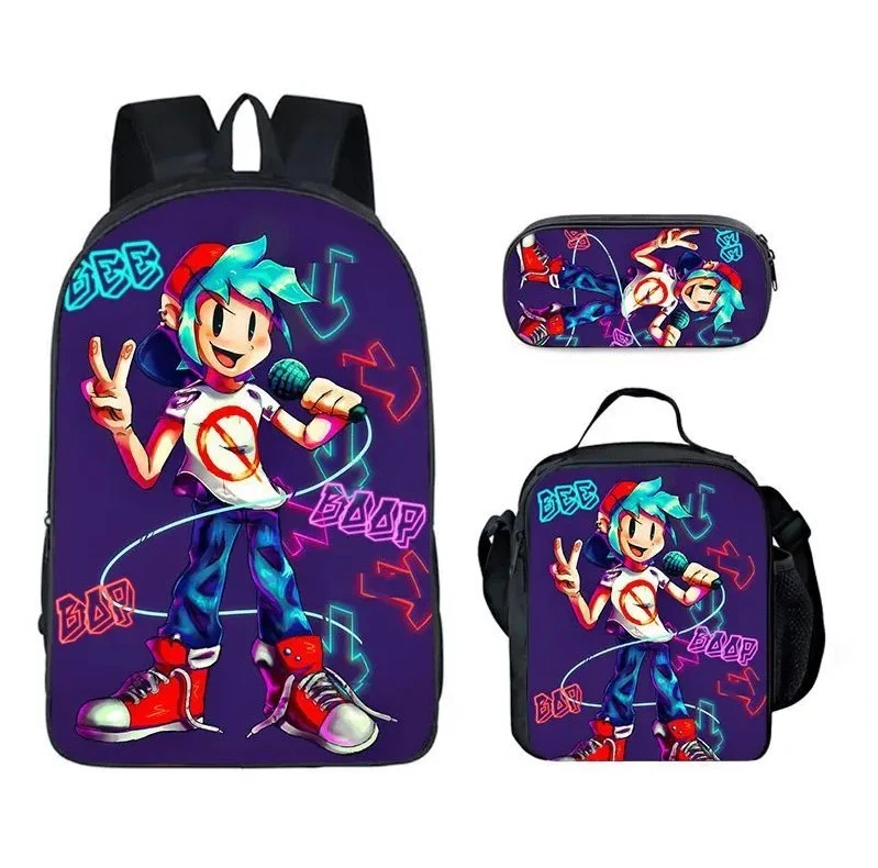 Friday Night Funkin Backpack Set, School Bag for Kids