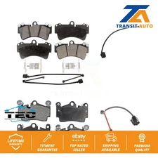 Front Rear Ceramic Disc Brake Pads And Extra Wear Sensors Kit For Audi Q7