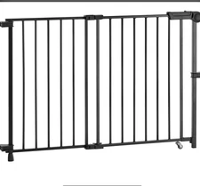 Baby Gate 29.5-43 Inches Adjustable Width 28 Inches High Dog Gate Black