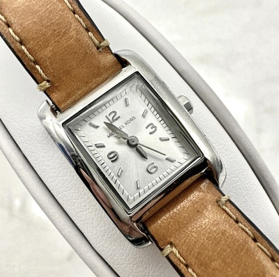 Michael Kors MK2413 Leather Beige 14mm, Working - NEW BATTERY