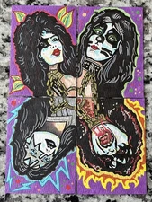 KISS CARD - ACEO - Art Sketch 2.5 X 3.5  (4) Cards LOVE GUN Simmons
