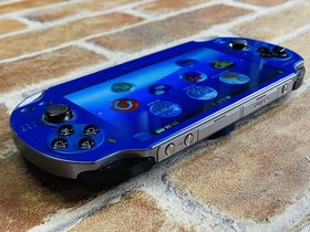 SONY PS Vita PCH-1000 Sapphire Blue ZA04 Playstation Charger 8GB Tested EX DDP