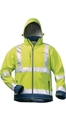 elysee Warnschutz-Softshelljacke LIAM Größe M fluoreszierend gelb/marine