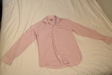 Mens size medium slim fit Pink button down dress shirt by Kenneth Cole