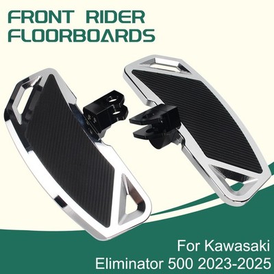 Chrome Front Footpegs Floorboards Footboards For Kawasaki Eliminator 500/SE
