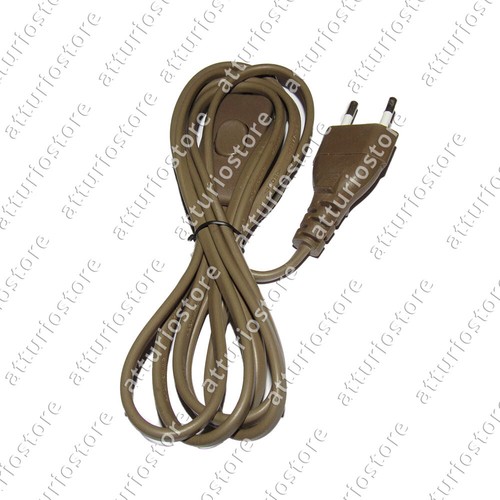 Cavo bipolare con interruttore dorato 1,40 metri per abat jour e lampade max ... - 第 1/1 張圖片