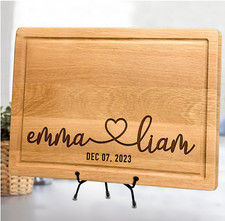 Engraved Cutting Board for Couples, Custom Couples Gift Ideas for Wedding Gifts