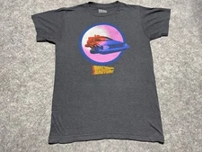 Back to the Future Gray SMALL Trilogy Michael J Fox Doc Brown TIme Travel Shirt