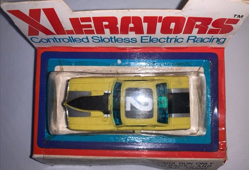 Aurora T-Jet Xlerators Pontiac Firebird Yellow/Black #2 Rare Find In Packaging - Picture 2 of 5