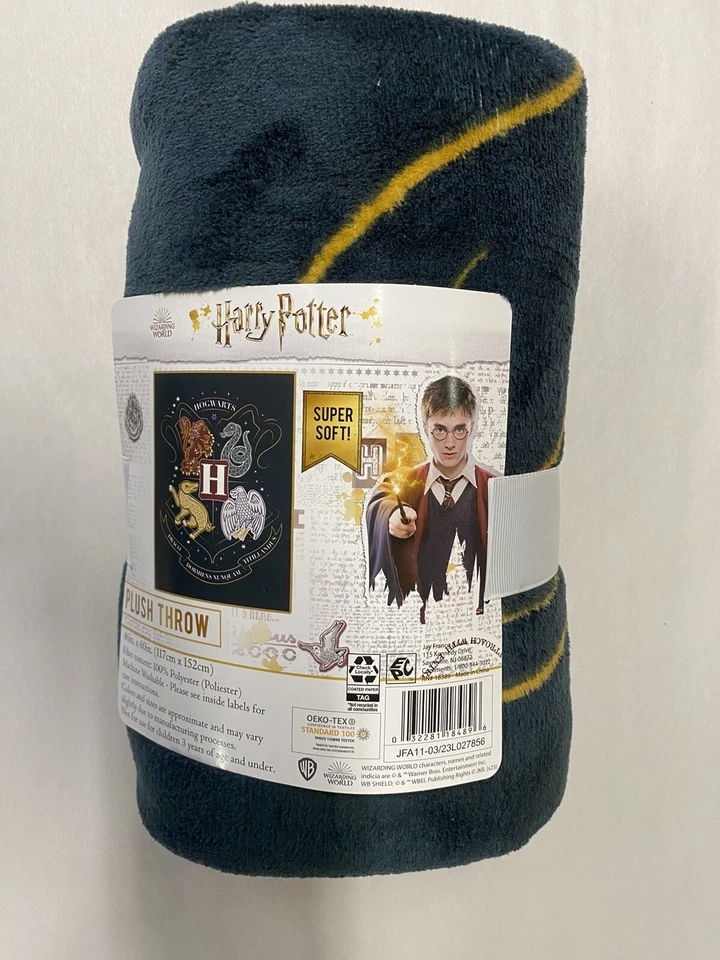 Manta verde Harry Potter Hogwarts Crest Silk Touch 46x60 Foto 2 de 4