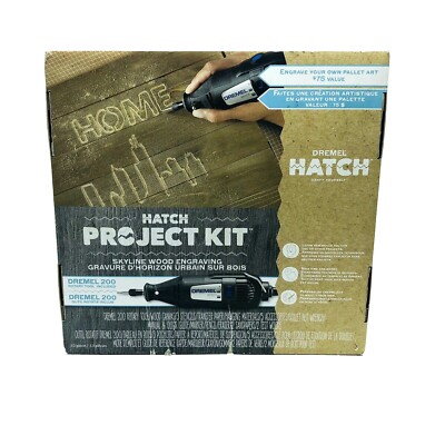New Dremel 200 Hatch Project Kit Rotary Tool Collet Nut Wrench Wood Canvas Carve