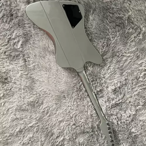 Custom Firebird Electric Guitar Gray Mini Pickups Chrome Hardware Free Shipping - Picture 7 of 16
