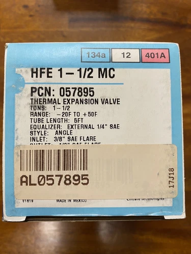 Emerson HFE 1 - 1/2 MC PCN: 057895 Thermal Expansion Valve