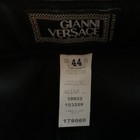 Gianni Versace Light Wool Blend Trousers Women Pants size 44 Leather Waist Black — photo 6