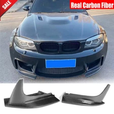 For BMW 1 Series 1M E82 11UP Coupe Carbon Fiber Front Bumper Splitters Lip Flaps