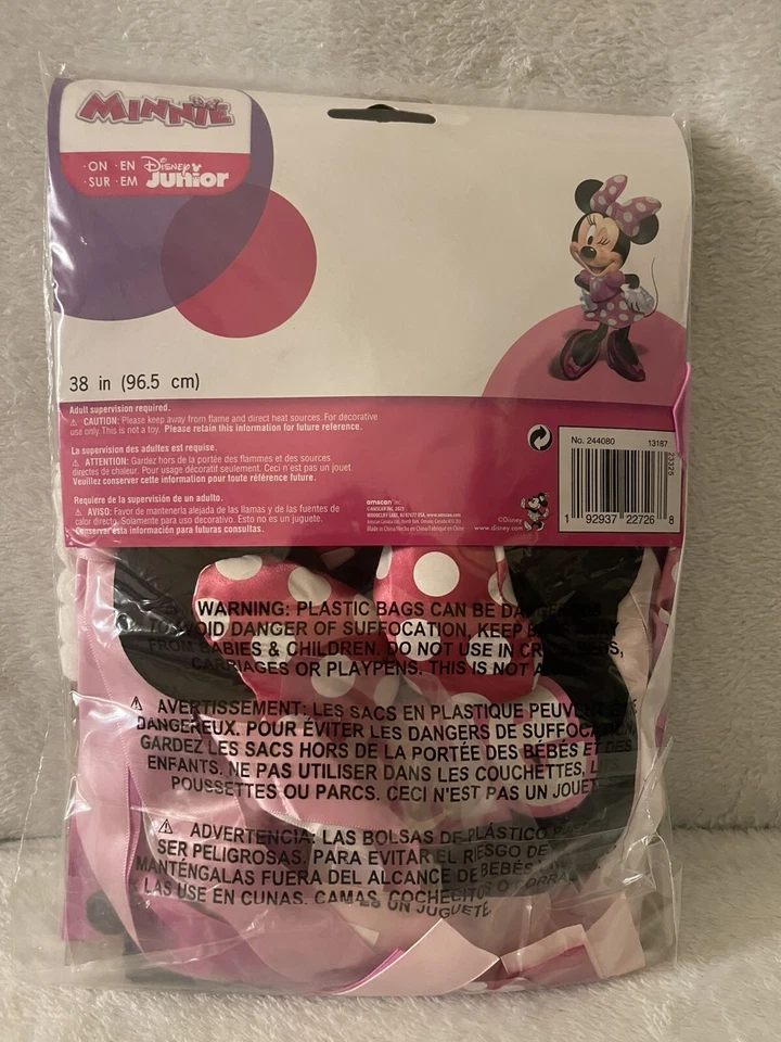 Minnie Mouse Disney Junior 1er Cumpleaños Fiesta Silla Alta UNA Bandera-Sombrero-Vela Foto 3 de 4