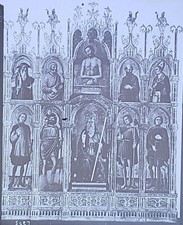 St. Anthony Abbot & Other Saints, Antonio Vivarini, Magic Lantern Glass Slide