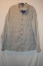 Men's Grey Cotton Eddie Bauer Long Sleeve Button Down Classic Fit 2XLT