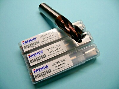 1 x PREMUS SCHAFTFRÄSER Schruppfräser HSS-Co TIALN Ø 16,0 / 16 x 92 / 32 Z=4 Neu