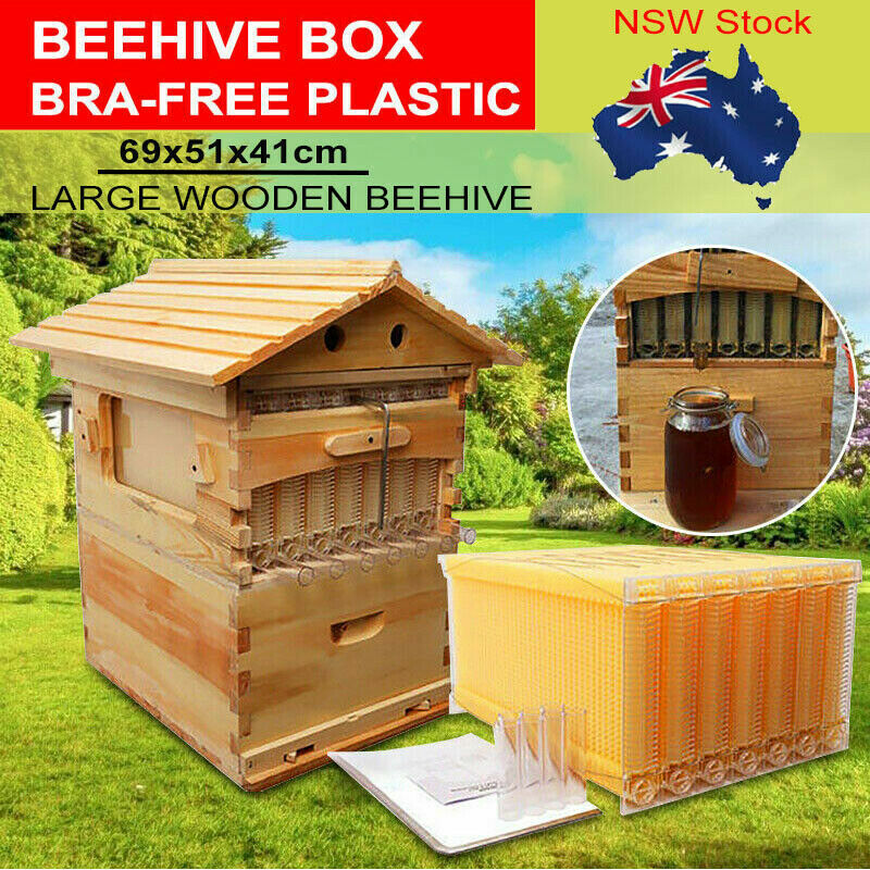 Upgraded 7X Auto Honey Beehive Bee hive Frames + Beekeeping Brood