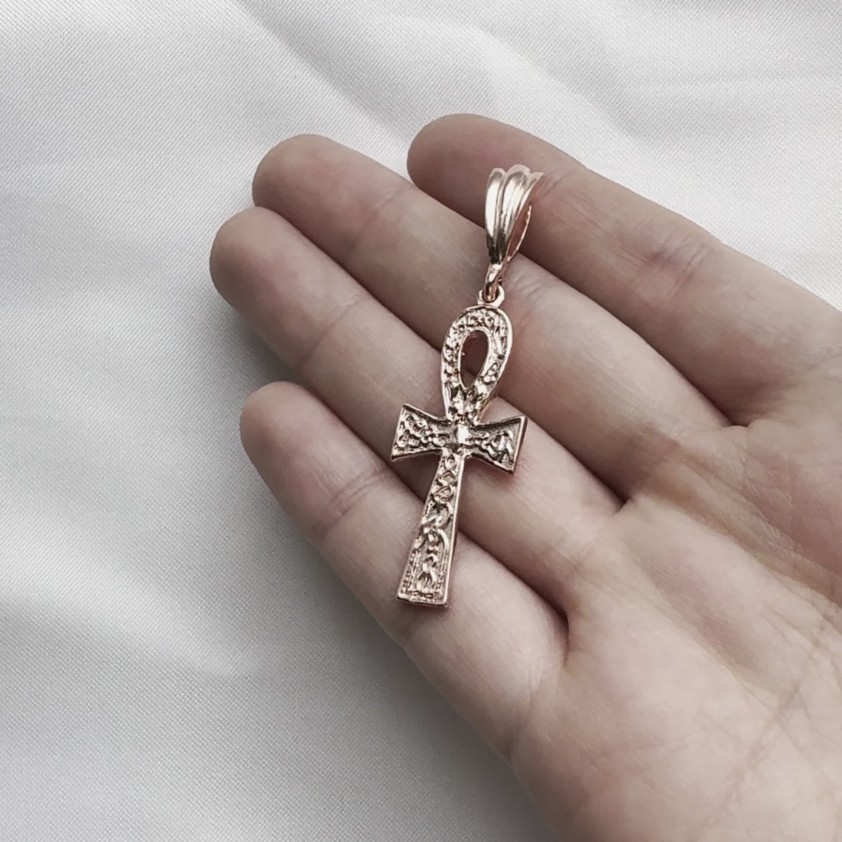 Large Copper Ankh Pendant Handmade Egyptian Symbol