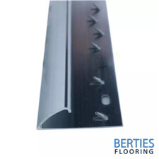 Carpet to Vinyl or Door Entrance - Grey Finish - Trim Bar / Metal Threshold