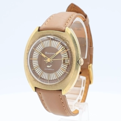 Vintage 1970 Bulova 3014 Brown Sea King Men display picture 2