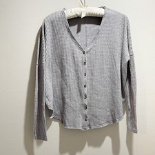 URBAN OUTFITTERS OUT FROM UNDER Women’s Dove Gray Waffle Knit JOJO Tunic Size S