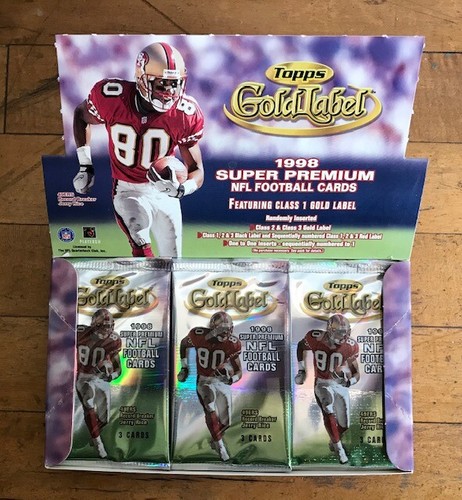 1998 Topps Gold Label Football Pack Look4 Peyton Manning Rookie RC Class 3 Red - Picture 13 of 18