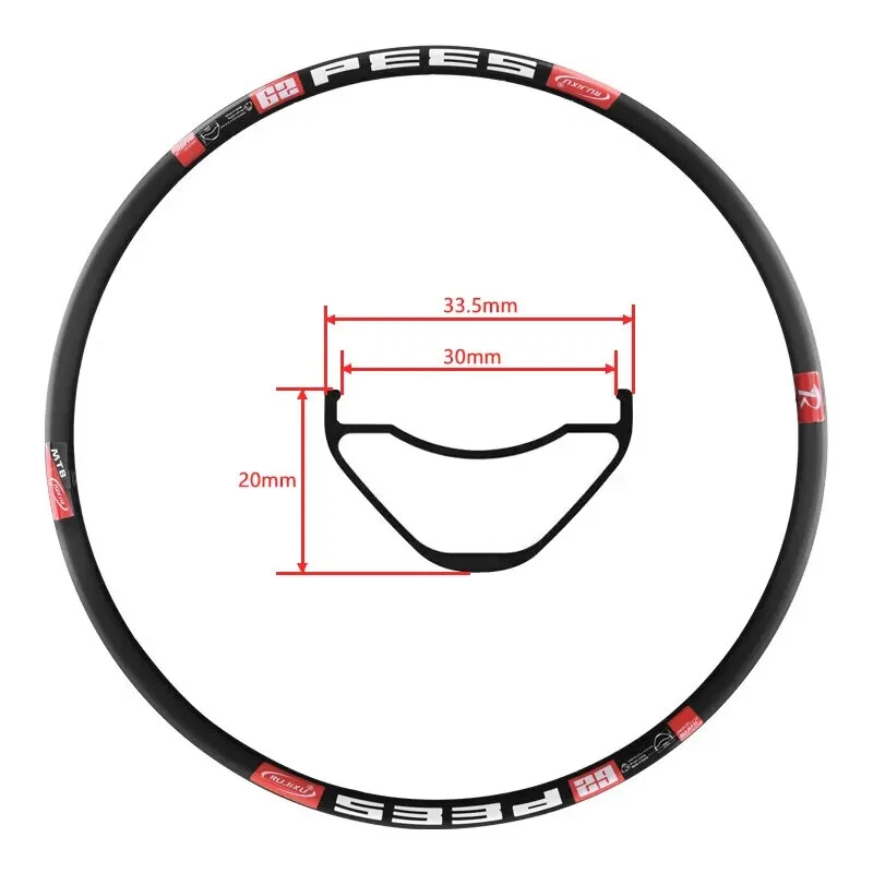 26/27.5/29 Inch MTB Bike Wheel Tubeless/clincher 28/32 Holes Mountain Rims - Image 2 of 4