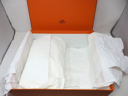 Hermosa caja de regalo de almacenamiento vacía naranja HERMES Birkin Kelly 38 x 34 x 15,5 cm - Imagen 7 de 12