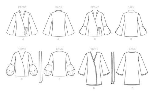 McCalls Sewing Pattern M7817 Misses Khaliah Ali Jacket & Tie Belt Size 18W - 24W - Bild 4 von 4
