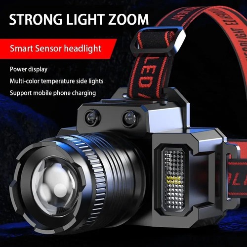USB Charging LED Headlamp Waterproof Zoomable Head Torch for Hunting - Picture 11 of 12