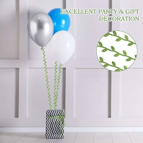 DIY Crafts Leaf Ribbon Artificial Vine Wreaths for Outdoor Willow Garland Green - Bild 20 von 20