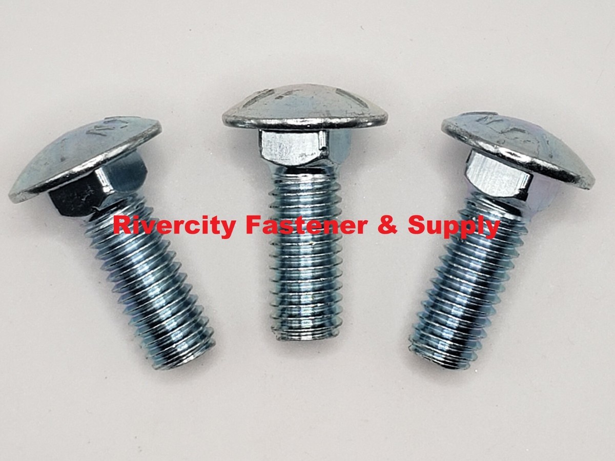 3) 7/16-14x1-1/2 Grade 5 Carriage Bolts / screws Zinc 7/16x14x1-1